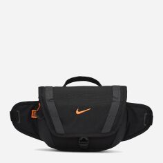Акция на Спортивна сумка крос-боді на пояс тканина Nike HERITGE BKPK-RORSCHACH DJ9681-011 Чорна/Помаранчева от Rozetka