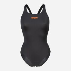 Акция на Купальник суцільний жіночий Arena Team Swimsuit Swim Pro Solid 004760-530 42 Темно-сірий/Помаранчевий от Rozetka
