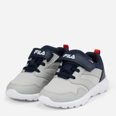 Акция на Дитячі кросівки для хлопчика Fila Fogo Velcro FFK0185-83041 23 Сірий/Білий/Темно-синій от Rozetka