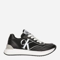 Акція на Підліткові кросівки для хлопчика Calvin Klein Jeans Low Cut Lace-Up Sneaker V3X9-80892-1695999 36 Чорні від Rozetka