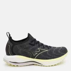 Акція на Чоловічі кросівки для бігу Mizuno Wave Neo Wind J1GC227852 42.5 (8.5UK) 27.5 см Сірі/Чорні/Лимонний/Білі від Rozetka