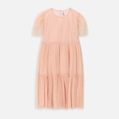 Акція на Дитяче літнє святкове плаття для дівчинки Coccodrillo WC4128203EJG-033 104 см Пудрове рожеве від Rozetka