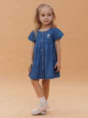 Акція на Дитяче літнє джинсове плаття для дівчинки Бембі PL394-800 80 см Синє (14394522435.800) від Rozetka