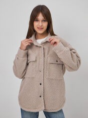 Акция на Дитяча демісезонна куртка-сорочка для дівчинки Tair kids ПЛ 108-ПЛ 106 122 см Бежева от Rozetka