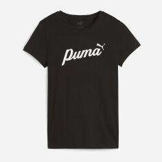 Акция на Футболка жіноча Puma Essentials+ 67931501 S Чорна от Rozetka