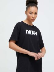 Акция на Футболка жіноча DKNY Fade Away Logo Relax DP3T9626-BLK XS Чорна от Rozetka