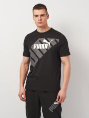 Акція на Футболка чоловіча Puma Power 67896001 XL Чорна з принтом від Rozetka
