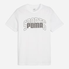 Акція на Футболка чоловіча Puma Graphics 68017702 XL Біла з принтом від Rozetka