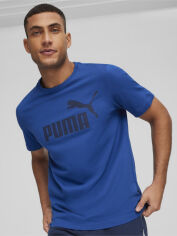 Акция на Футболка чоловіча Puma Essentials Foundation 58666759 M Синя з принтом от Rozetka