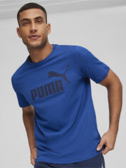 Акция на Футболка чоловіча Puma Essentials Foundation 58666759 XL Синя з принтом от Rozetka