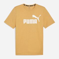 Акция на Футболка чоловіча Puma Essentials Foundation 58673691 S Жовта з принтом от Rozetka