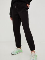 Акція на Спортивні штани жіночі DKNY Metallic Logo Everyd DP2P3114-BSV L Чорний/Срібний від Rozetka
