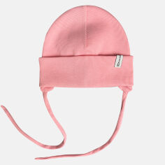 Акція на Дитяча демісезонна шапка на зав'язках для дівчинки Babydream Класик 18brdnl2yz 50 см Рожева від Rozetka