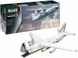 Акция на Збірна модель-копія Revell Вантажний літак АН-124 Руслан рівень 5 масштаб 1:144 от Y.UA