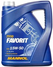 Акція на Моторна олія Mannol Favorit 15W-50, 5л (MN7510-5) від Y.UA