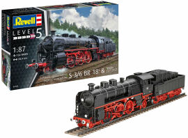 Акция на Збірна модель-копія Revell Експрес локомотив S3/6 BR18 з тендером 5 масштаб 1:87 от Y.UA