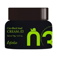 Акция на Крем для обличчя Esfolio Cica Black Snail Cream з центелою азіатською та муцином чорного равлика, 70 г от Eva