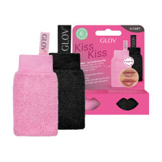 Акція на Набір рукавиць для пілінгу губ Glov Kiss Kiss Set (чорна, 1 шт + рожева, 1 шт) від Eva