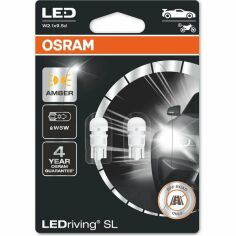 Акция на Лампа Osram светодиодная 12V Wy5W Led 1W W2,1x9.5D Ledriving Sl (2шт) (OS_2827_DYP-02B) от MOYO